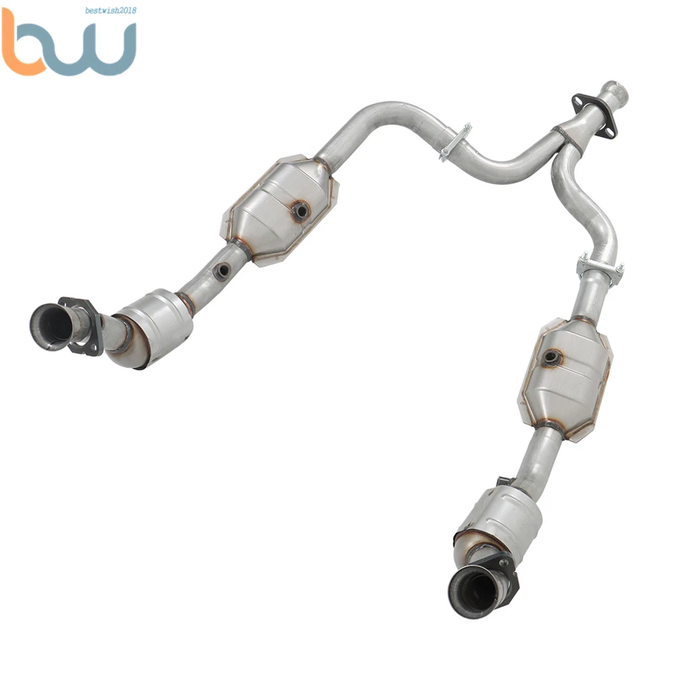 Convertidor catalítico de tubo en Y para Ford Mustang 1999-2004 3,8 L 3,9 L delantero izquierdo + derecho Foto 4 de 4