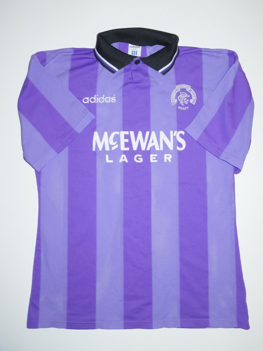 1994-1995 Glasgow Rangers Adidas Purple Third Kit Scotland 1994-1995 Glasgow Rangers Adidas Purple Third Kit Scotland