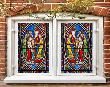 3D King Man Palace ZHUA463 Window Film Print Sticker Cling Stained Glass UV