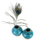 Vintage Beautiful Ceramic Flower Pots Pair Nice old Collectible Handmade i59-108