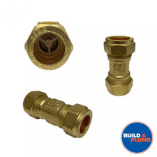 Brass Compression Single Check Non Return Valve Plumbing Fitting 15mm 22mm