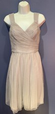 Size 2 Gray Formal Sleeveless Dress, Gather & Gown, Lined, New, Back Zip Chiffon