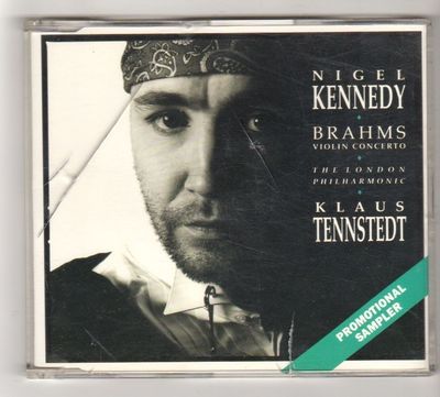 (FZ932) Nigel Kennedy, Brahms Violin Concerto - sampler - 1991 DJ CD