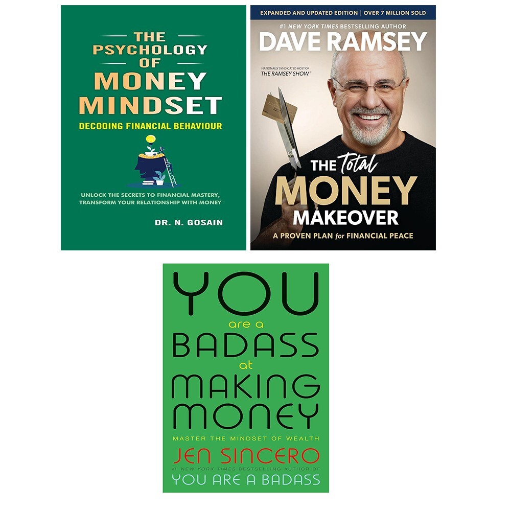 Total Money Makeover HB, You Are a Badass a Making, Psychology of Money 3 Books