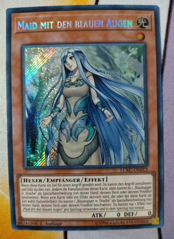 3x MAID & 3x PRIESTERIN MIT DEN BLAUEN AUGEN - LCKC-DE012 Secret Rare / 1. NM Ps - Bild 4 von 4