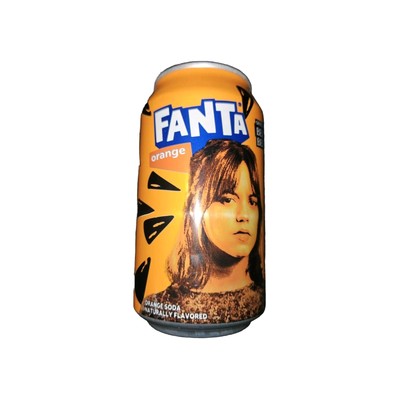 FANTA BEETLEJUICE MOVIE JENNA ORTEGA ORANGE SODA CAN 12oz ASTRID FULL 