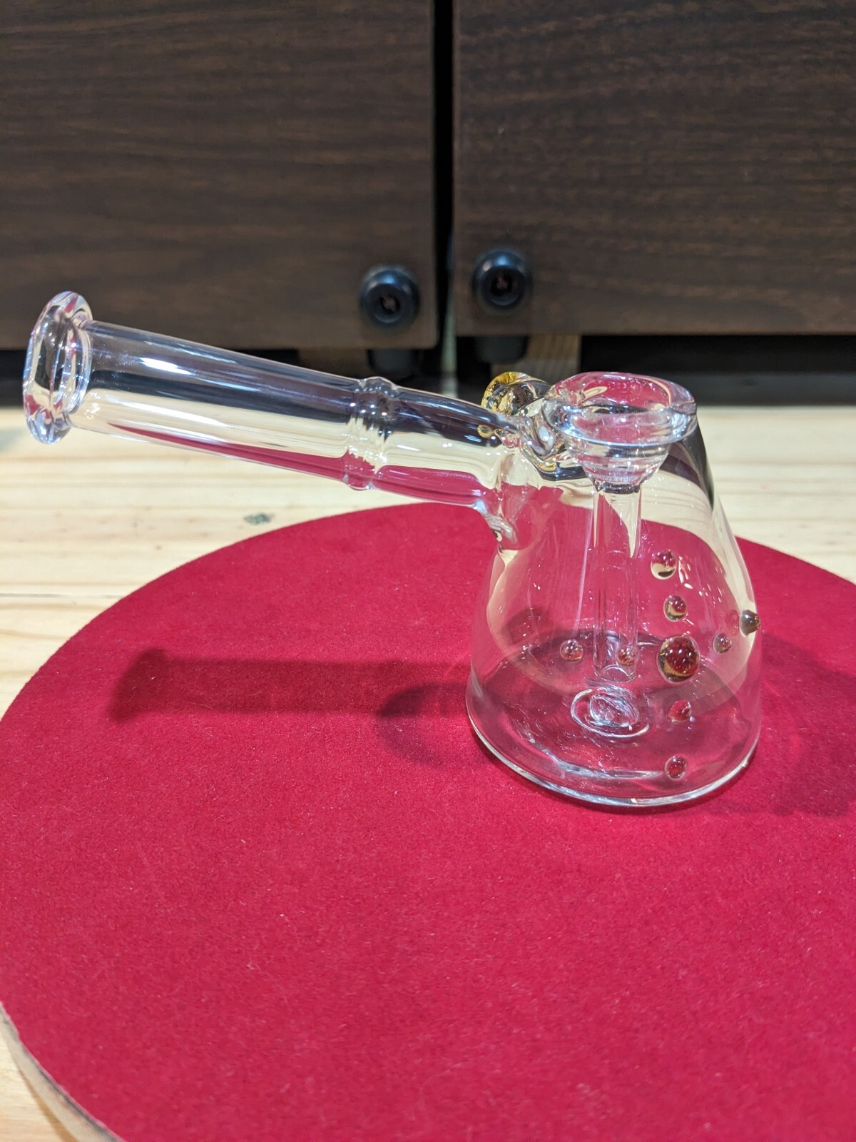 Handblown glass bubbler 