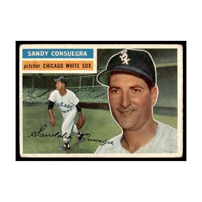 Sandy Consuegra 1956 Topps (Damaged) #265 Chicago White Sox Baseball Card Poor