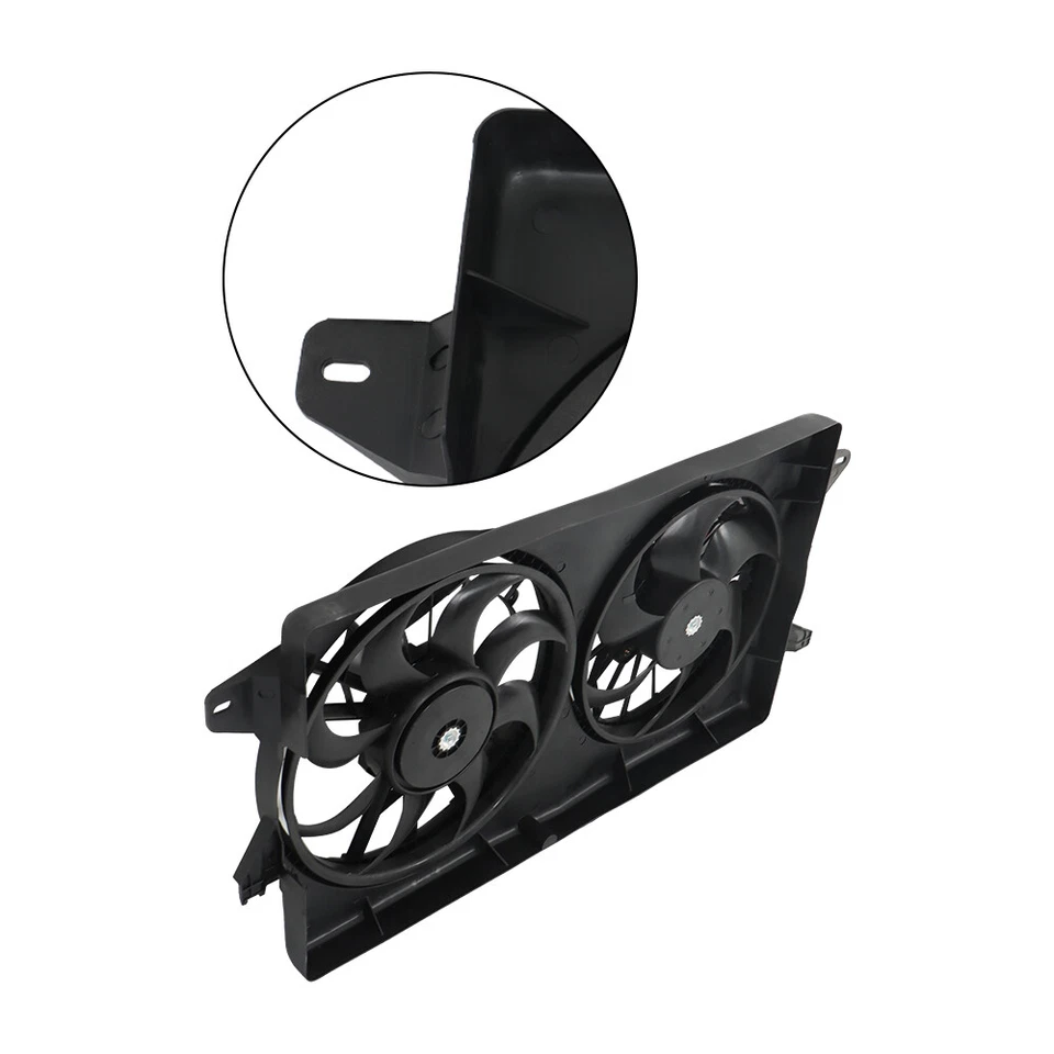 Ventilador de refrigeración del radiador del motor con conjunto de cubierta para Ford Freestar 04-07 ventilador doble Foto 3 de 4