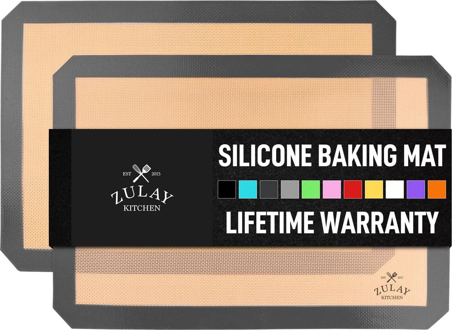 Kitchen 2-Pack Silicone Baking Mat Sheet - Reusable Silicone Baking Sheet US
Opens in a new window o