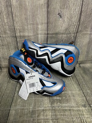 Adidas Crazy 97 EQT Kobe Bryant Silber/Schwarz/Blau Turnschuhe UK 7,5 Brandneu