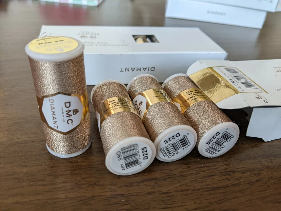 DMC Diamant Sparkle Thread 38.2yd a spool.one box of 6. Color d225 - Image 2 of 2