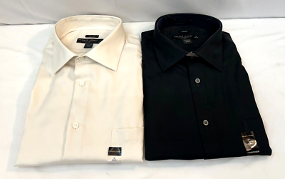 Pronto Uomo-Men's Wearhouse 100% Cotton,Long-Sleeve,Button-Down Shirts  (Size 18) | eBay