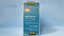 ONE- DIN RAIL POWER SUPPLY, NDR-240-48, MEAN WELL, 48V, 5A, 240W