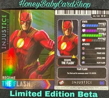 Injustice Arcade Limited Edition Beta Card 28 Regime The Flash Holofoil OOP