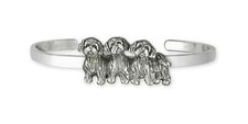 Shih Tzu Jewelry Sterling Silver Handmade Triple Shih Tzu Bracelet  SZ253-CB