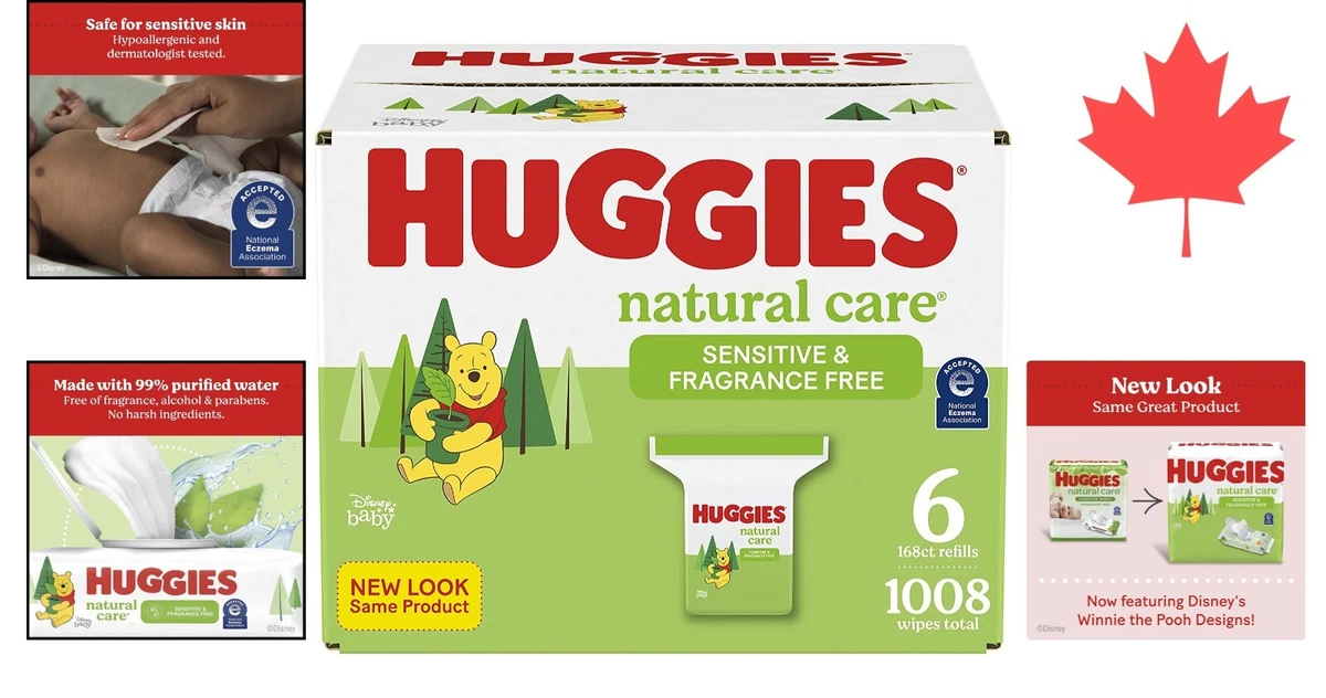 Achetez une recharge de lingettes pour bébés Huggies Natural Care sur