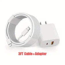 For iPhone 14 13 12 11 XR 8 20W Fast Charger Block USB Type C Wall Power Adapter