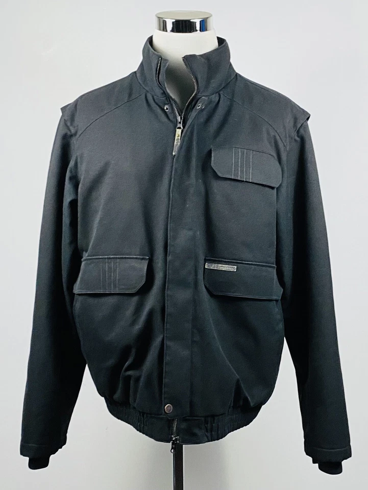 Chaqueta de Invierno Merrell Para Hombres XL Cremallera Completa Negra Carcasa Suave Forrada Primaloft Poliéster Foto 2 de 4