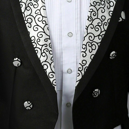 Traje de hombre 2 piezas Smoking Frack chaqueta pantalones cena bola boda - Imagen 11 de 18