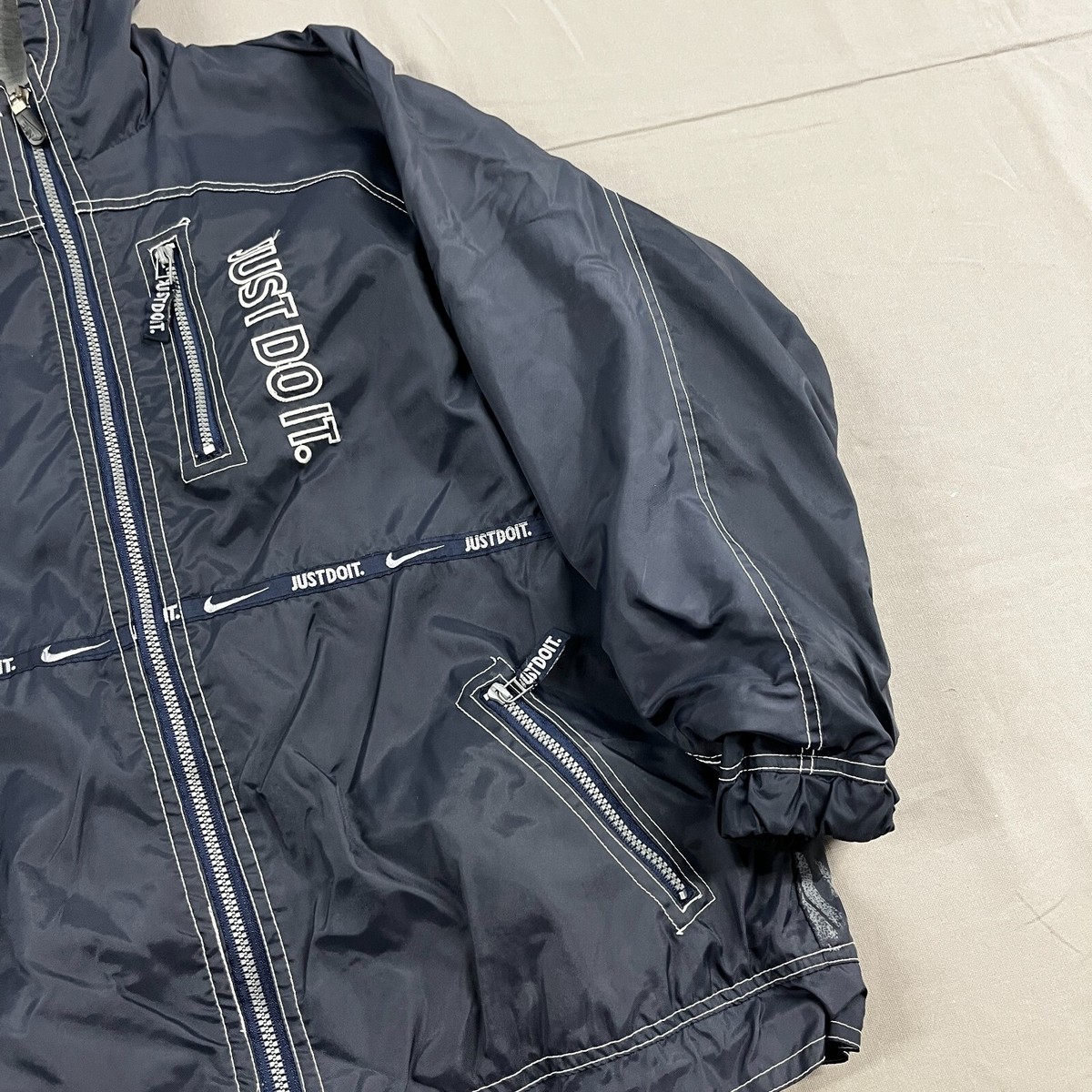 ウェア Vintage Nike Big Logo Reversible Jacket VINTAGE 90s NIKE BIG SWOOSH REVERSIBLE INSULATED JACKET