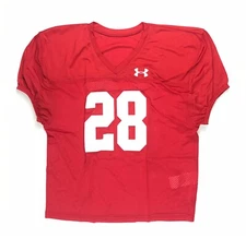 Under Armour Men's Large Football Practice Jersey Red #28 Kansas City Chiefs
