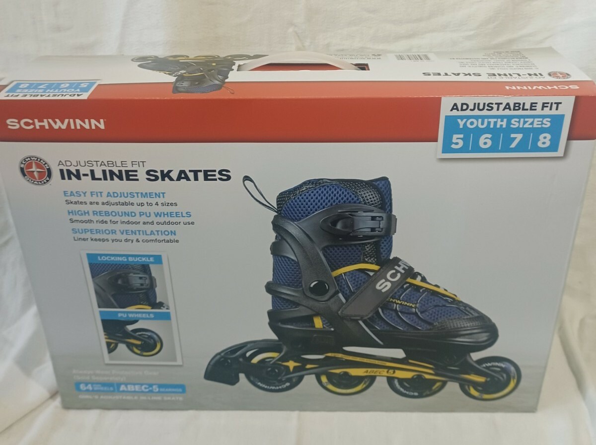 Schwinn Abec5 Inline Skates Blue Roller Blades Youth Adjustable Size 58 Jr for sale online eBay