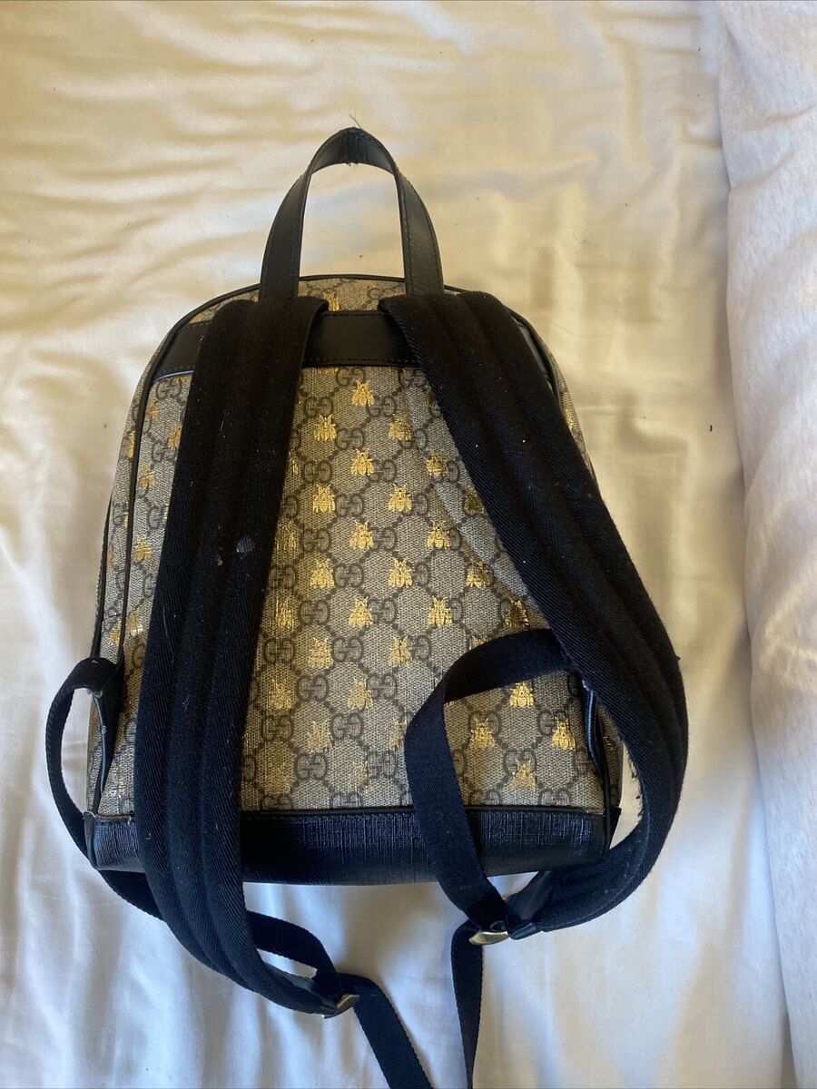 Gucci Supreme Bee Monogram Small Backpack | eBay Gucci Supreme Bee Monogram Small Backpack | eBay