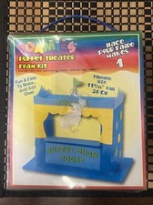 Foamies 3D Puppet Theater Foam Kit Kids Crafts Toy 11" Blue/Green/Yellow New
