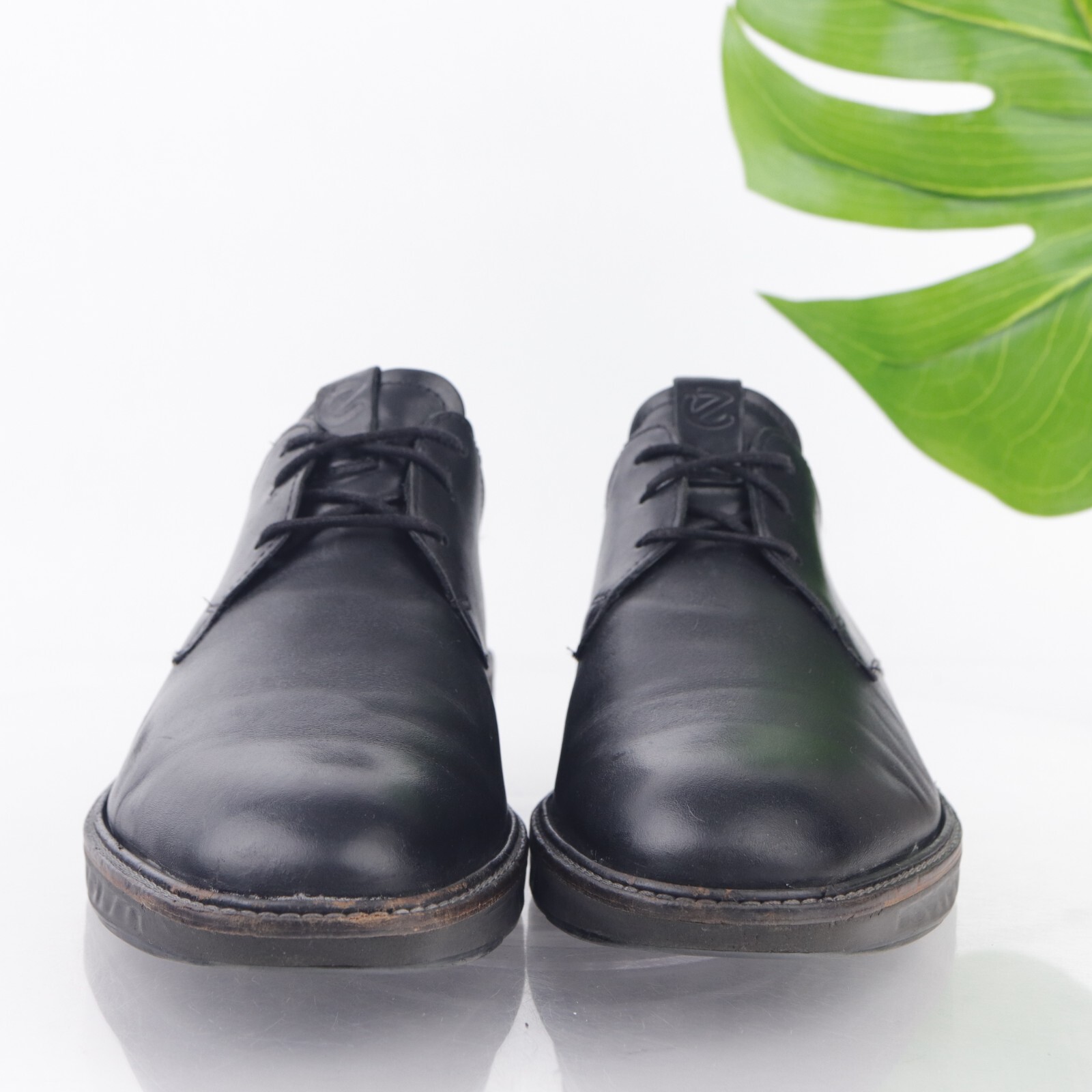 SAOLA Scarpe eleganti sneakers Ecco uomo ST.1 Hybrid Oxford taglia 9 pelle nera punta liscia