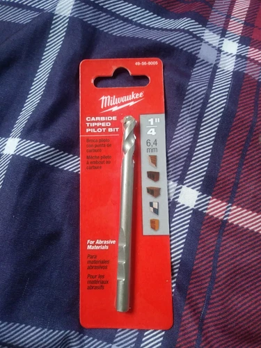 MILWAUKEE TOOL 49-56-8005 1/4" X 4" CARBIDE TIPPED PILOT BIT NEW