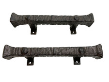 Rustic 9" hammered style Barn Door Handle metal brown