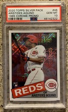 2020 Topps Silver Pack 1985 Chrome Promo Retro #46 Aristides Aquino RC PSA 10