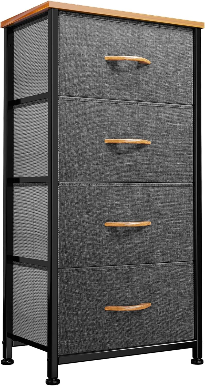 4 Drawers Dresser, Small Dresser for Bedroom, Fabric Storage Tower, Chest of Dra