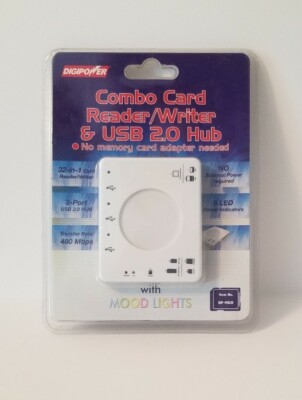 Combo Card Reader/Writer & USB 2.0 Hub New in Package