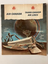 VINTAGE AERONAUTICA Trans-Canada Airlines Route Map and Information Booklet 1956