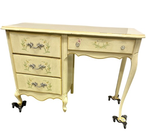 French Provincial Solid Wood Writing Desk Dresser Dressing Table Table Vintage g - Picture 18 of 18