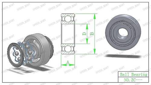 1 pieza Rodamiento de bolas blindado de goma de ranura profunda 6907-2rs 6907rs (35 mm*55 mm*10 mm) - Imagen 3 de 3