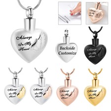 Always in My Heart Urn Pendant Necklace for Cremation Ashes Memorial Jewelry
