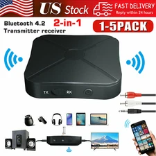2in1 Bluetooth Transmitter Receiver Wireless Adapter TV Home Stereo A2DP Audio