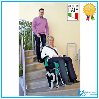 MONTASCALE A RUOTE CON POLTRONA DISABILI E ANZIANI PER TUTTE LE