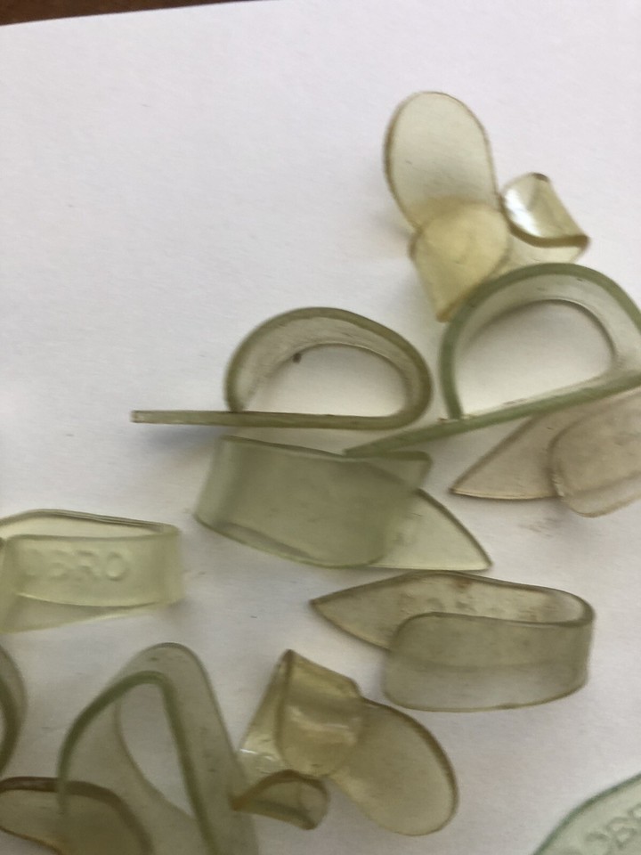 29 vintage Dobro brand finger and thumb picks size Small 21 thumb