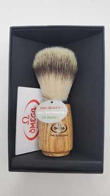 Omega 46150 Shave Brush Hi-Brush Wood Handle