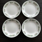 Set of 4 Corelle Corning Holly Days Bread Dessert Plates Christmas Holiday 6 3/4