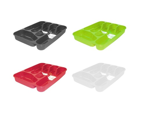 Kunststoff Besteck Tablett Halter Organizer Schublade Einsatz ordentlich Aufbewahrung 5 Fach - Bild 5 von 66