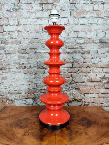 Vintage Hustadt lights lamp foot ceramic 70s 66 cm red - Picture 1 of 12