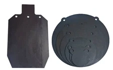 AR500 Steel Shooting Targets 6 Laser Cut Set 3,4,6,8,10,12" + IDPA x 3/8 Gong