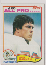 John Hannah Patriots Guard 1982 Topps 