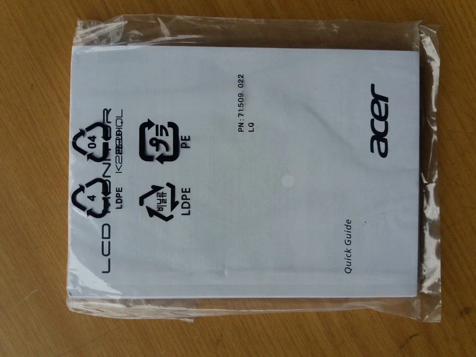 ACER K222HQL MOnitor Owners Booklet - Image 2 of 3