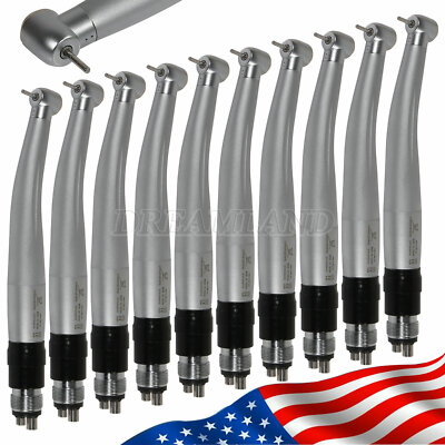 10 Dental High Speed Handpiece Fast Air Turbine for NSK & 4 Hole Quick Coupling